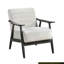 Chaise d'appoint en bois massif avec revêtement en tissu de velours de couleur perle et cadre gris foncé pour un salon décontracté, assise, cadre, gris, meubles-2067734285