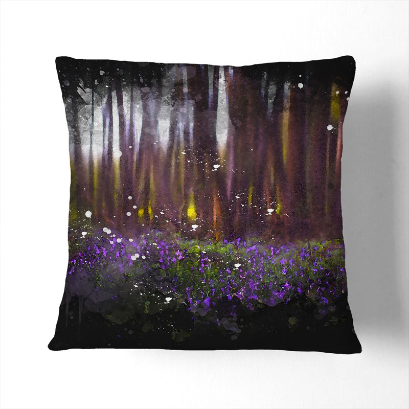 Floral Square Cushion, 55cm H x 55cm W x 20cm D