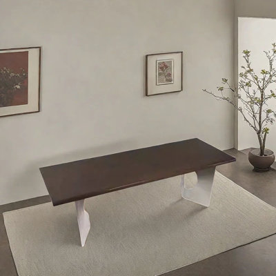 Modern simple solid wood rectangular dining table