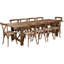 Ensemble de table de ferme pliante rustique Aylar avec chaises Ã  dossier croisÃ© et coussins-1790253921-1862670895