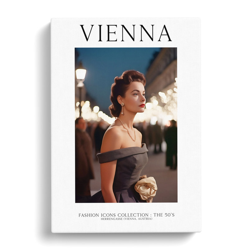 Fashion Icons Woman Colour Vienna Austria - Wrapped Canvas