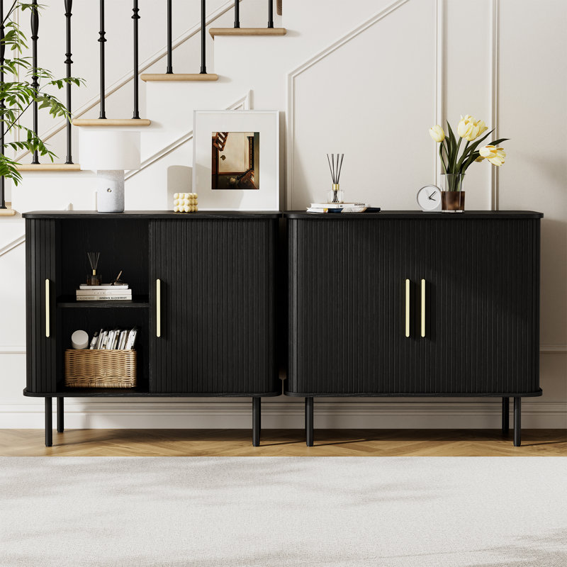 2-pack 31.7" Buffet Sideboard Cabinet with Adjustable Storage Shelves for Entryway, Hallway, Kitchen