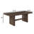 Ony Dining Table, 79 Inch Rectangular Top, Dark Walnut Brown Wood