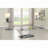 Chrome U-Shaped Glass Top Side End Table - Square Frame, Spacious Design