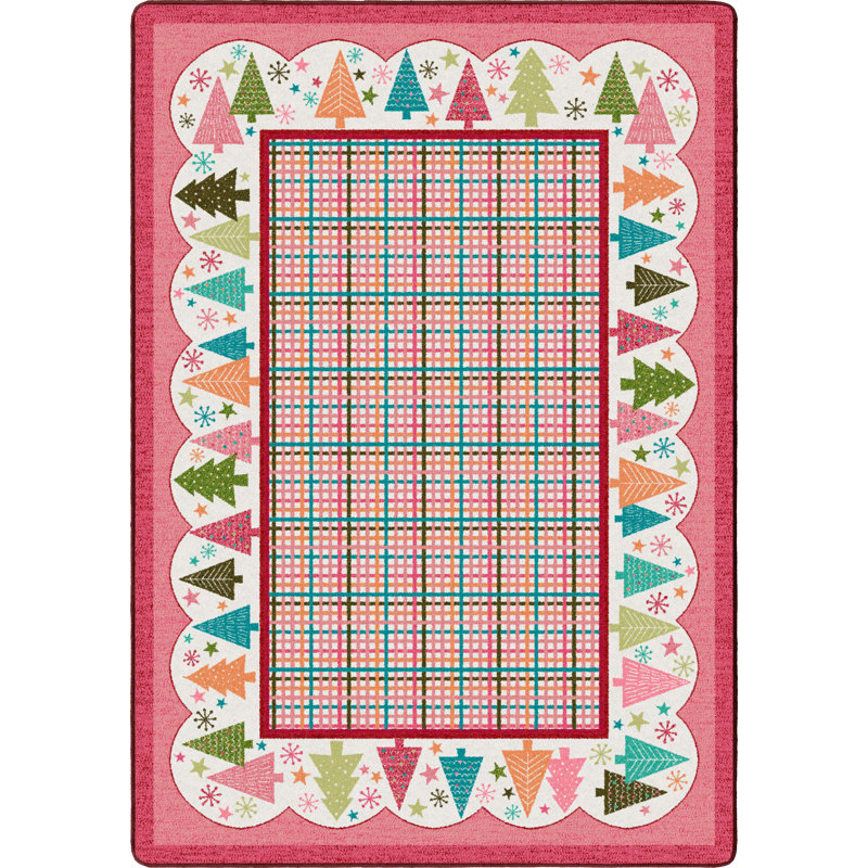 Retro Trees, 3'10"x5'4" Rectangle