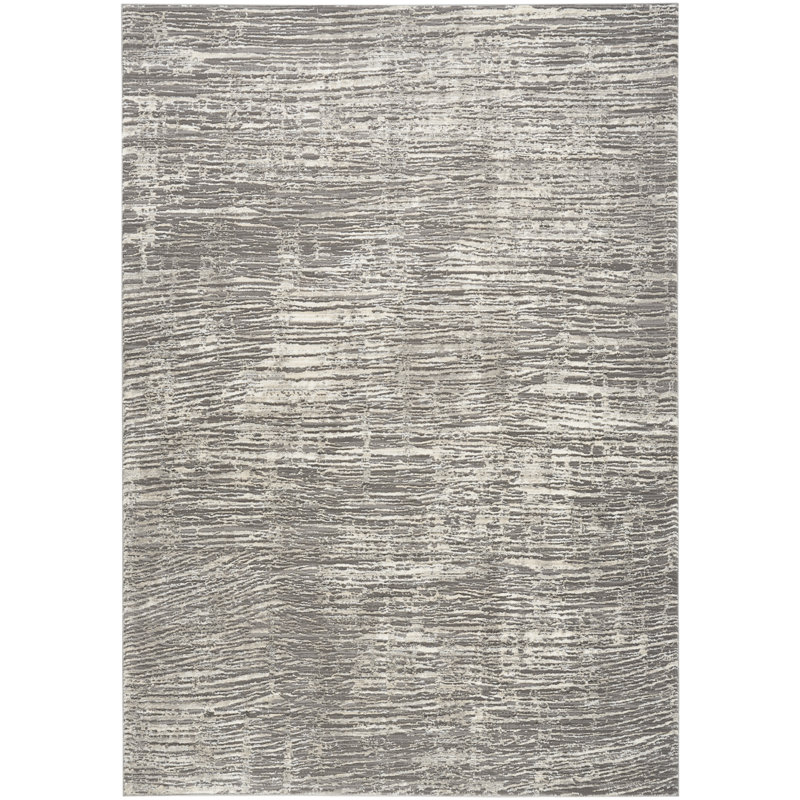 Tapis tissé durable moderne abstrait Ivaline, Rectangle 5 pi x 7 pi
