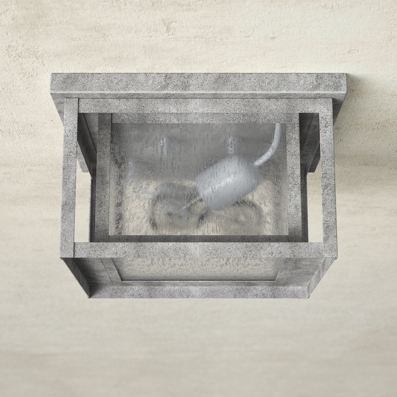 Vermont 10'' W 2 - Bulb Outdoor Flush Mount, Weathered Pewter