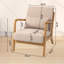 Chaise de loisir avec accoudoirs et pieds en bois massif, canapé d'appoint Mid-Century moderne, 1 siège-2106257279