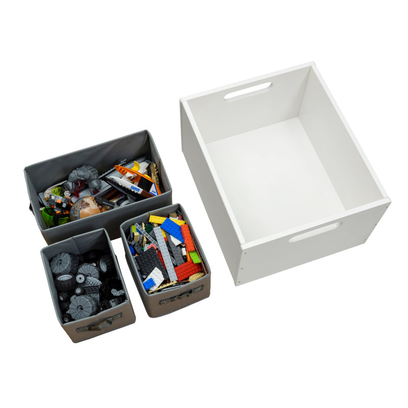 Boîte à jouets Rhona, Blanc