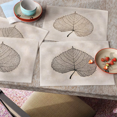 Lenard Polyester Floral Rectangle Placemat