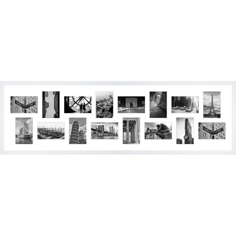 Kumrije Wood Picture Frame with Mat, White