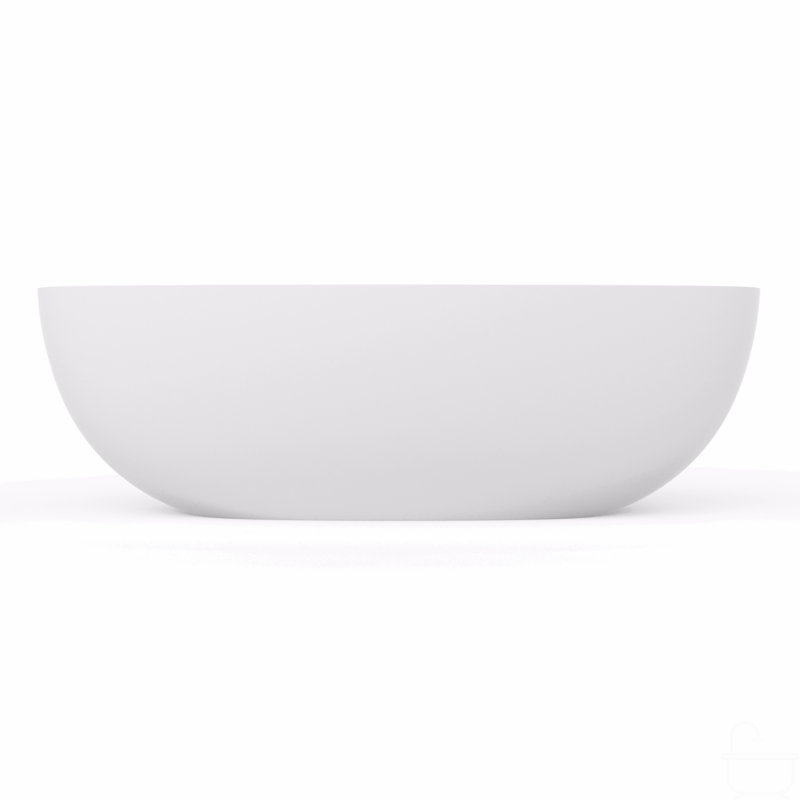 71 Inch Freestanding Solid Surface Soaking Bathtub