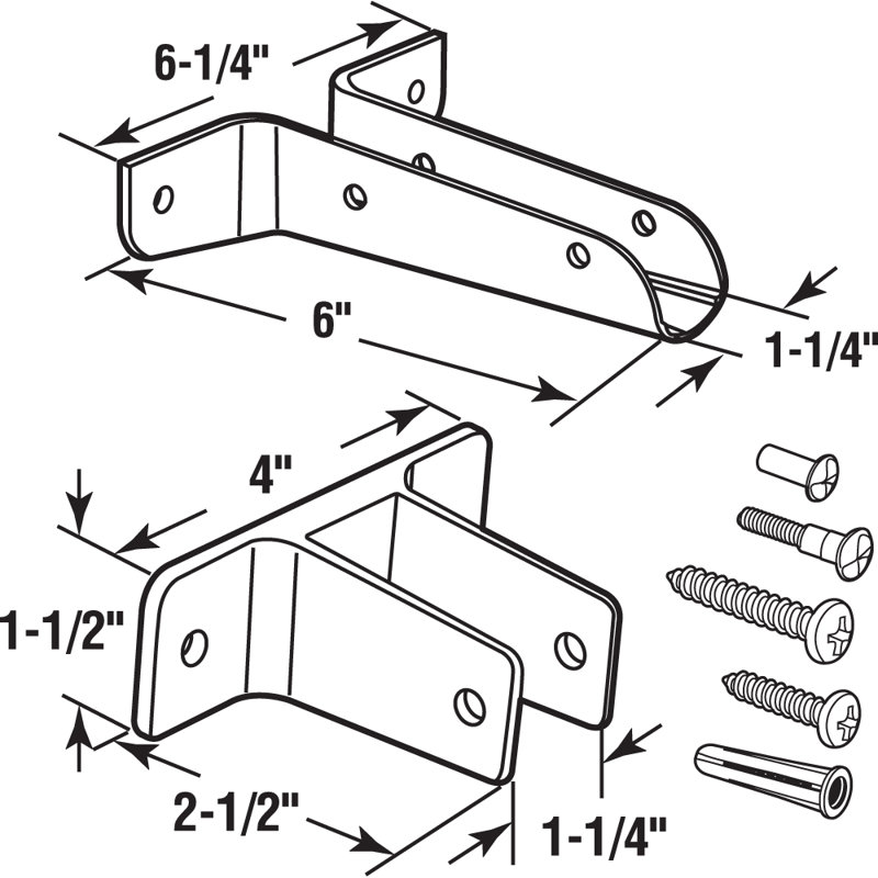 Prime-Line Wing Urinal Bracket