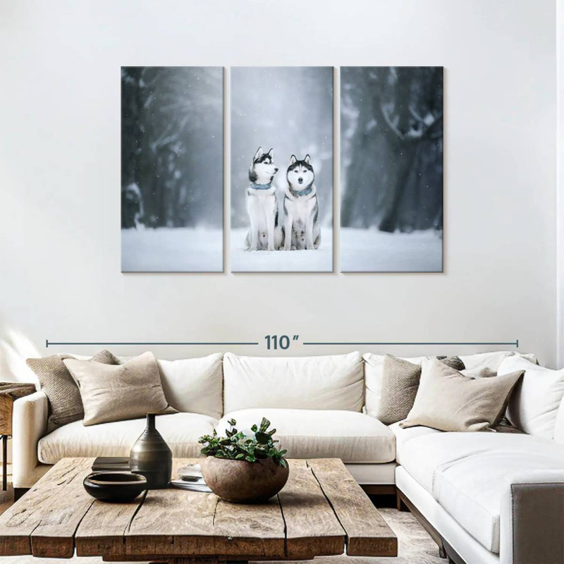 Brampt Husky Buddies, 48" H x 74" W