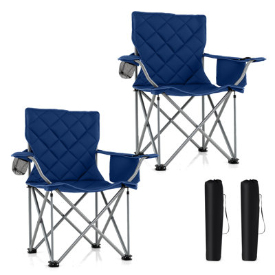 Chaises de camping surdimensionnées 2 pièces Gymax