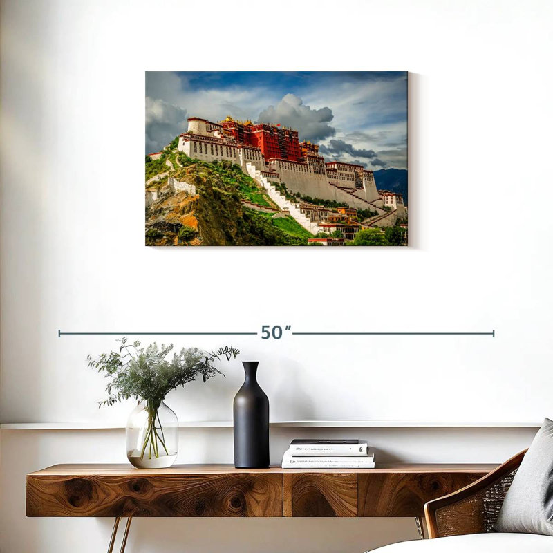 Adella, Palais du Tibet, Tibet, H 20 po x l 30 po