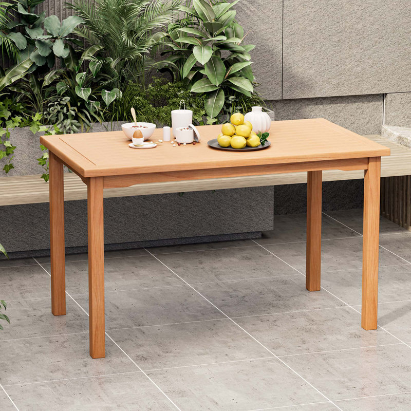 Keonda 27.5" Indonesia Teak Wood Dining Table