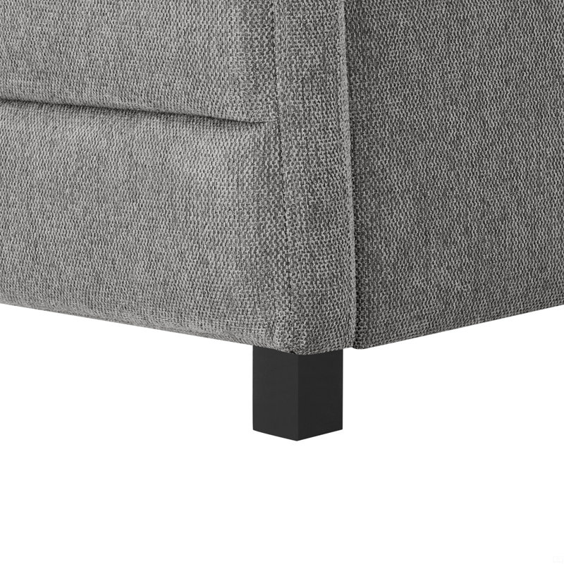 Marchese Linen Upholstered Daybed, Gray, Queen