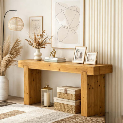 Console en bois massif 63 "
