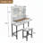 Makeup Vanity with LED Lighted Mirror, 360° Rotatable Mirror, Vanity Desk with 2 Drawers,Power Outlet and 3-Tier Shelves, Amber Glass Table Top, Dressing Table with Sturdy Metal Leg and Stool, White