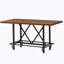 Table de salle à manger à hauteur de comptoir de 63 pouces pour 6 personnes, style industriel avec structure en métal robuste et repose-pieds, finition brun rustique