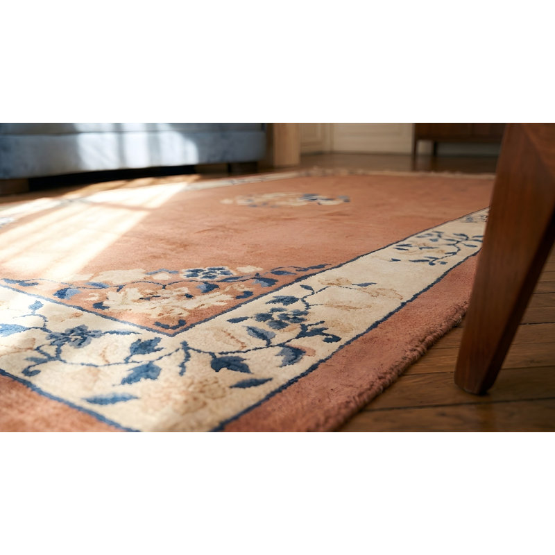 Antique Peking Hallway Runner Wool Coral Rug