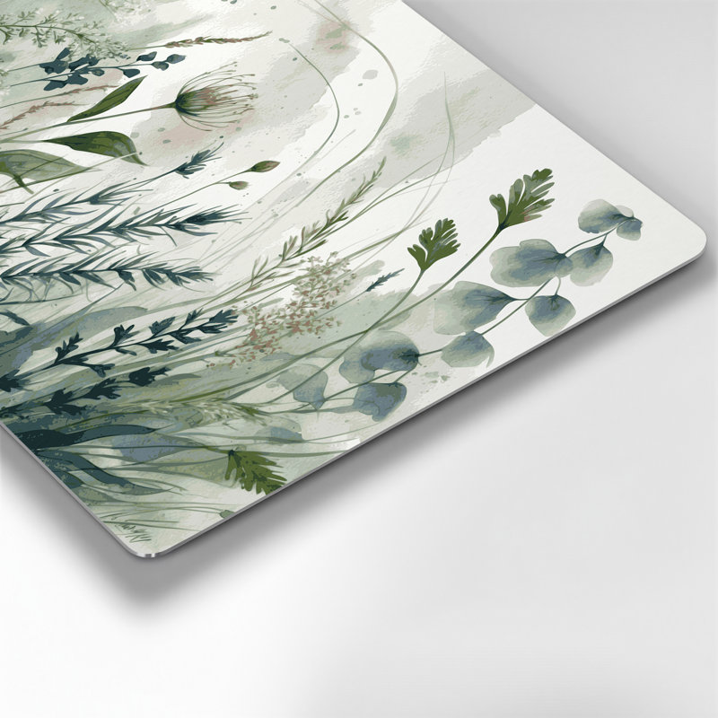 «Botanical Scandinavian Botanical Prints», art mural en métal brun, H 288 po x l 432 po x P 0,05 po