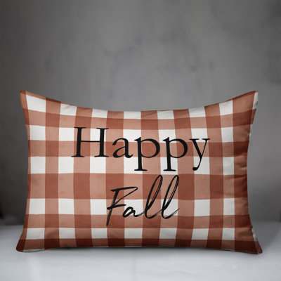 Happy Fall Rectangular Pillow Cover and Insert