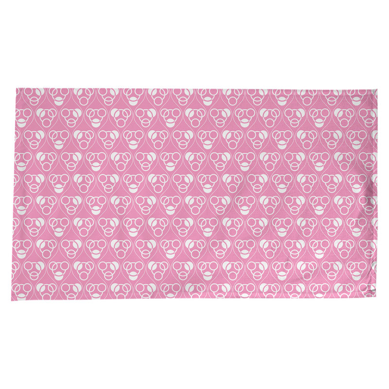 Nappe classiques des cercles et des vagues, Rose/blanc
