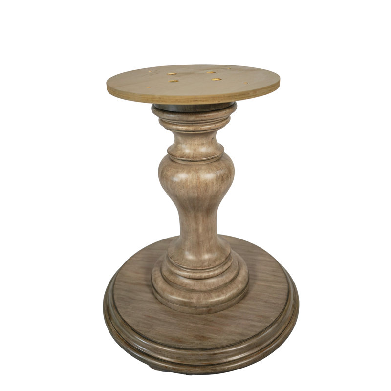 Driftwood 29" Engineered Wood Pedestal Table Base
