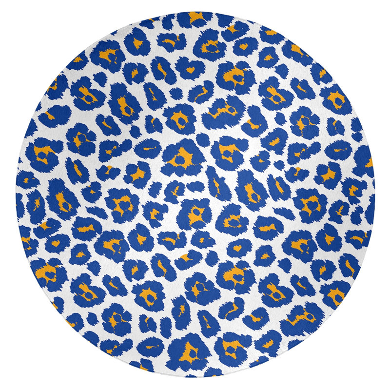 Animal Print Indoor Rug, Round 5'