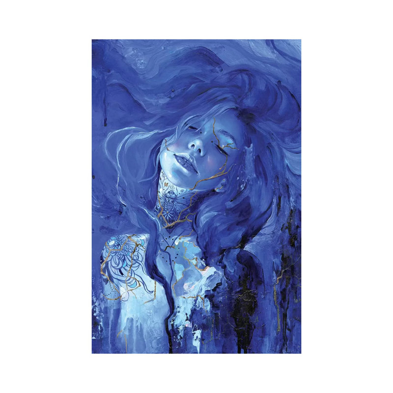 " Kintsugi " by Tanya Shatseva, Wrapped Canvas, No Matte, 26" H x 18" W x 1.5" D