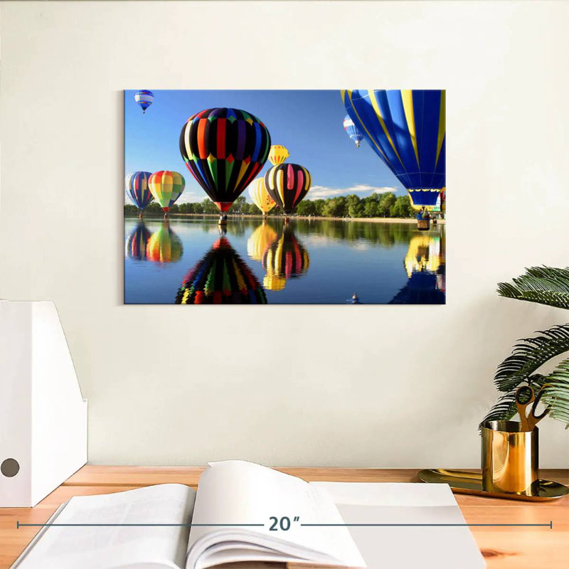Mehar Hot Air Balloons Reflection, 8" H x 12" W