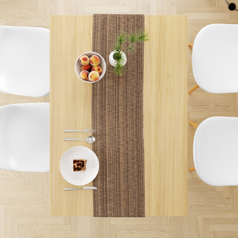 Aaronjacob Cotton Rectangle Table Runnner, Mocha