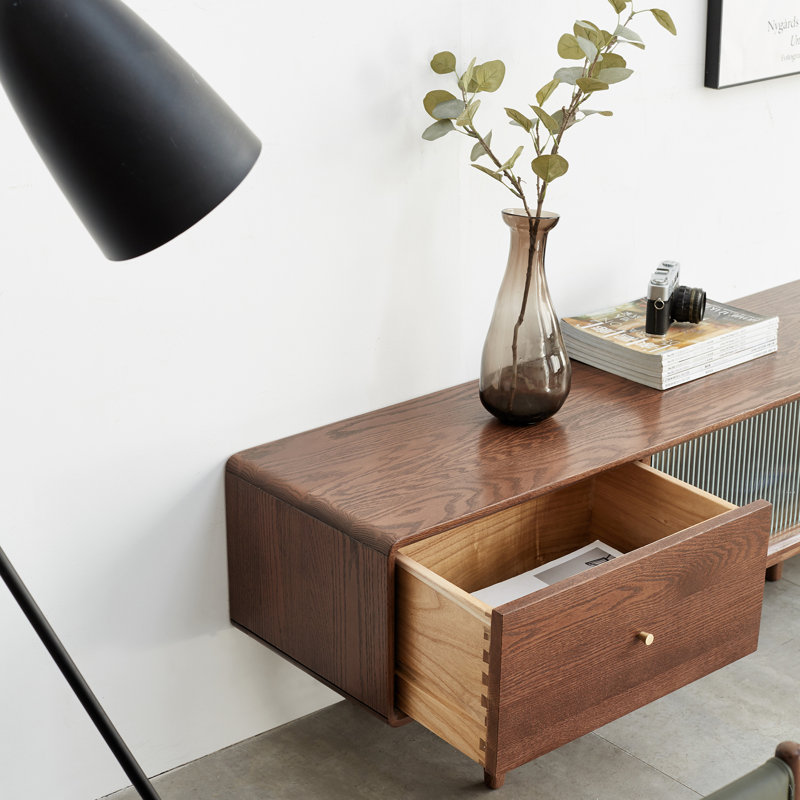 Meuble télé North America A Grade, Walnut, 17.72"H x 78.74"L x 13.78"W