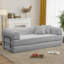 Canapé-lit futon convertible 4 en 1 en velours côtelé, 78 pouces, avec 2 oreillers, aucun assemblage requis-1443662624-1490432184