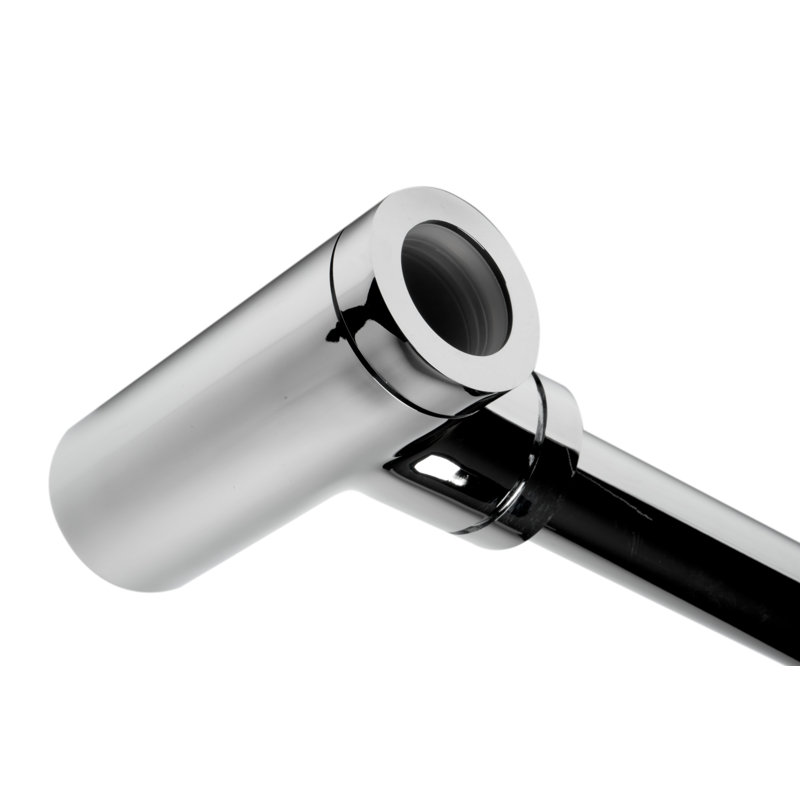 Round Decorative Bottle P-Trap, Polished Chrome