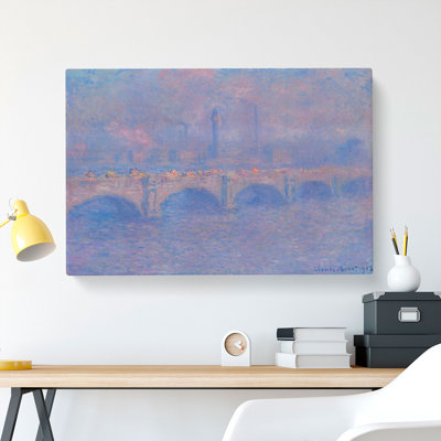Waterloo Bridge In London Vol.1 by Claude Monet - Wrapped Canvas