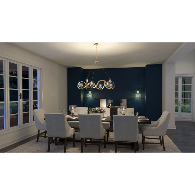 Lustre Madison 4 LT platine Kalco