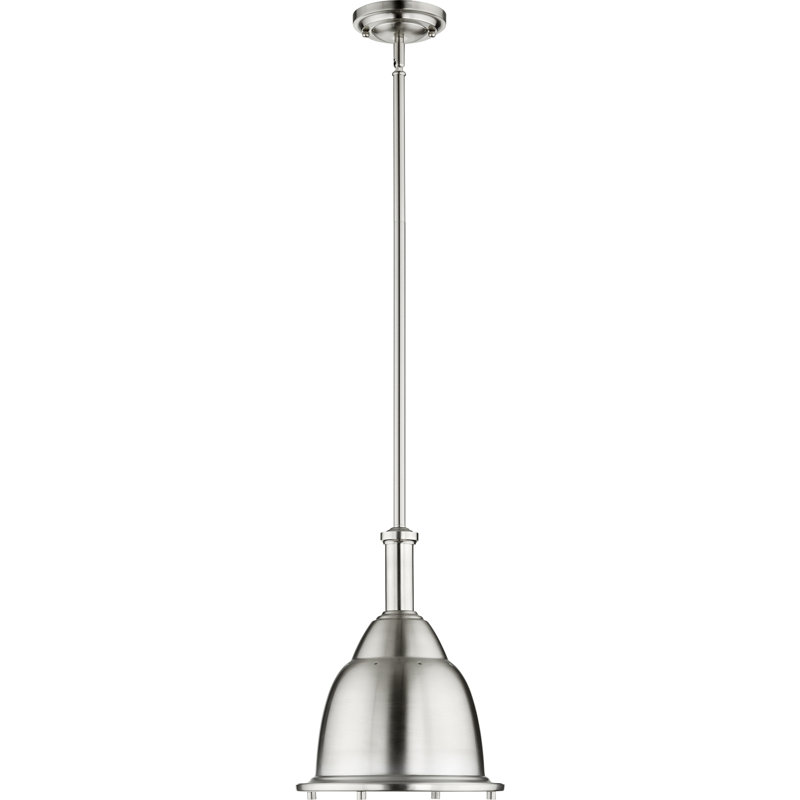 Luminaire suspendu 1 cloche pour une cloche Korth, Nickel satiné