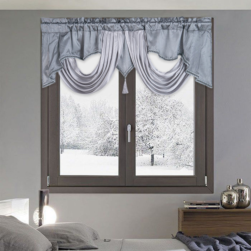 Rideaux de couleur unie Kondieu, Gray