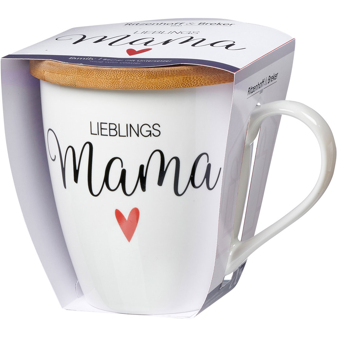 Becher Family Mama mit Untersetzer