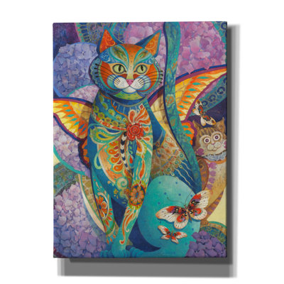 «Feline Fiesta» par David Galchutt, art mural sur toile