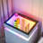 19.7'' W Nightstand With 3D Mirror Abyss & Rgb Lighting, 2-Drawer Bedside Table With Hidden Storage And Human Sensor Light-1526823910