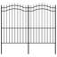 Meyerwood Black Metal Fence Panels Included-1996559086