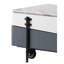 Table basse grise et blanche avec coffre de rangement modulaire et pratique