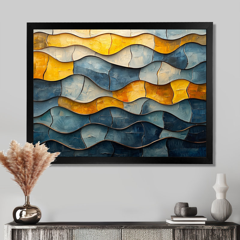 Withrow - Abstract Canvas Art Print, Reproduction encadrée d'une seule photo, H 30 po x l 40 po, Noir, noir, noir, noir