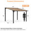 Pergola de jardin en aluminium 10 x 10 pi avec toit incliné incliné-125431608