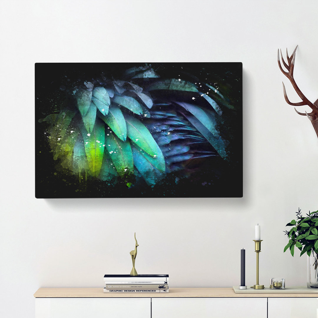 Parrot Feathers - Wrapped Canvas Painting Print