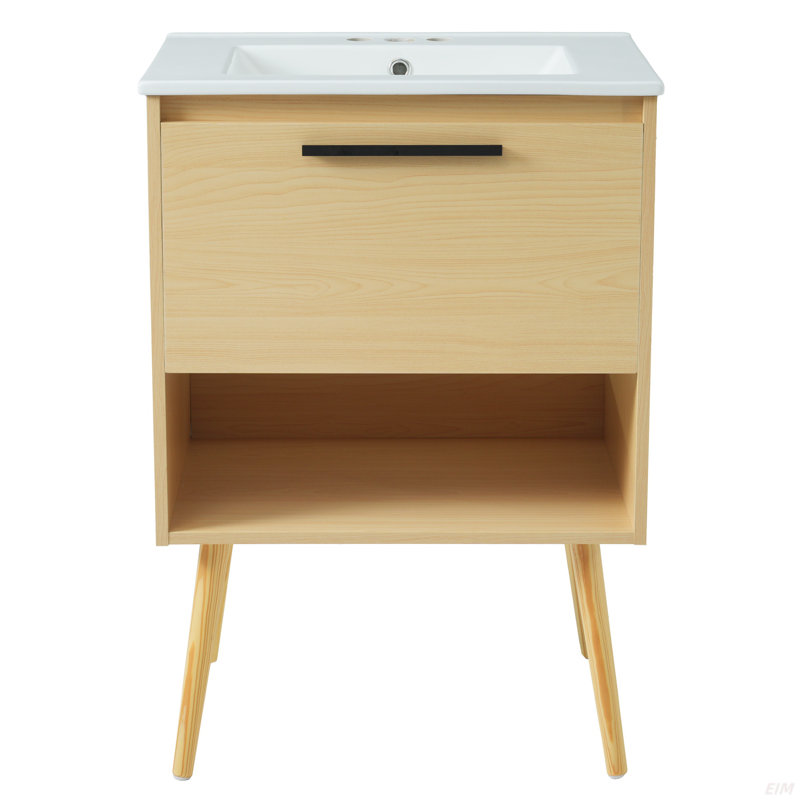 Meuble-lavabo multifonctionnel 24 po avec tiroir 24 po